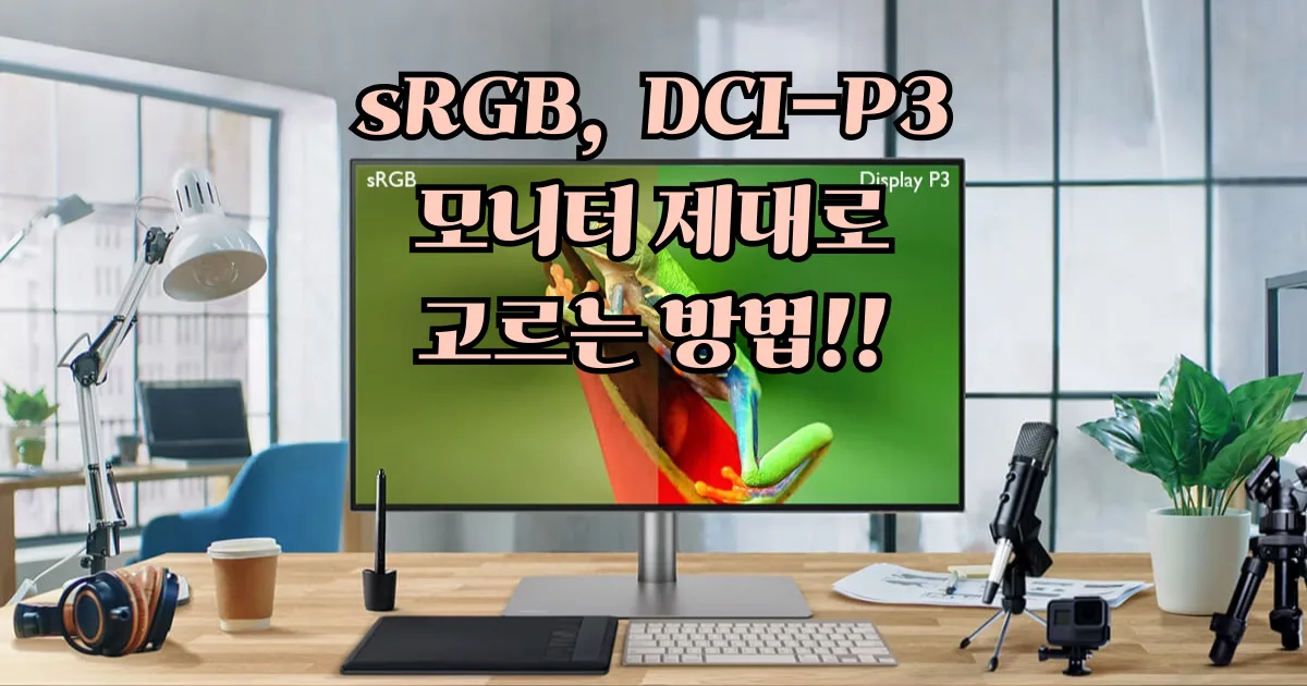 DCI-P3 VS sRGB 비교, 전문가는 모니터를 어떻게 고를까