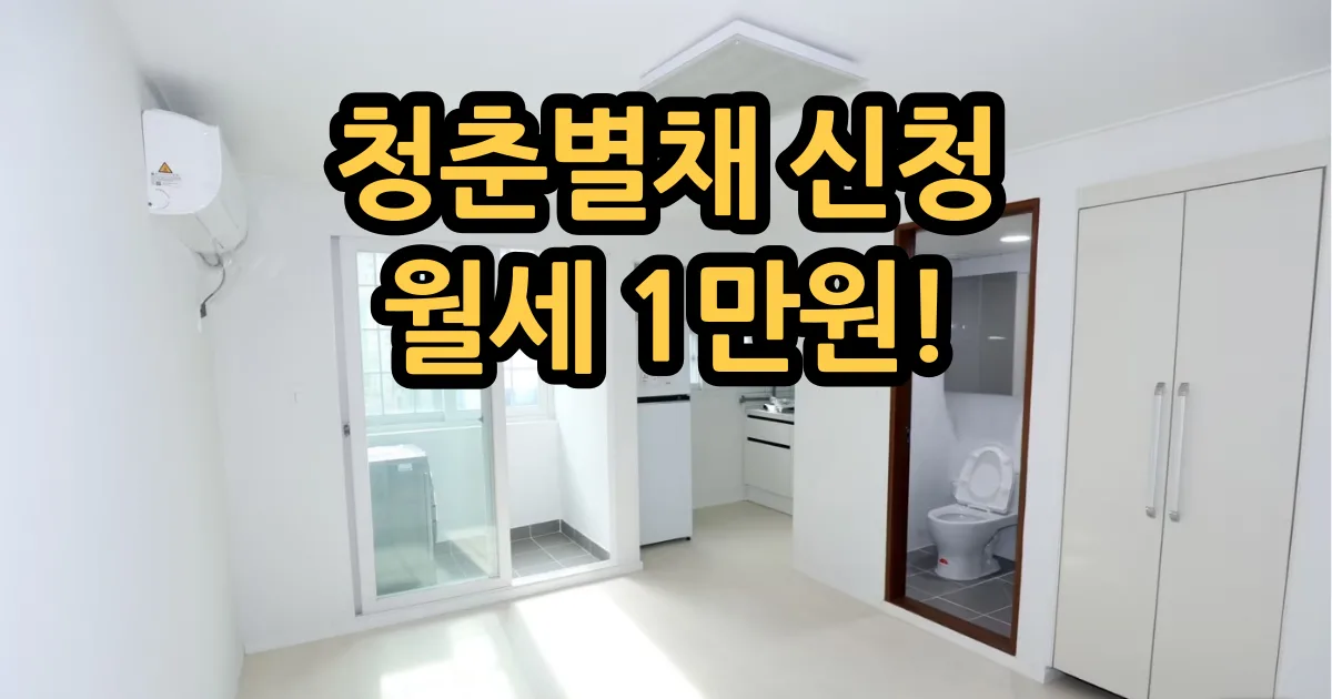 2025 하반기 청춘별채 신청 자격 1순위 기준 소득기준 제출서류 정리