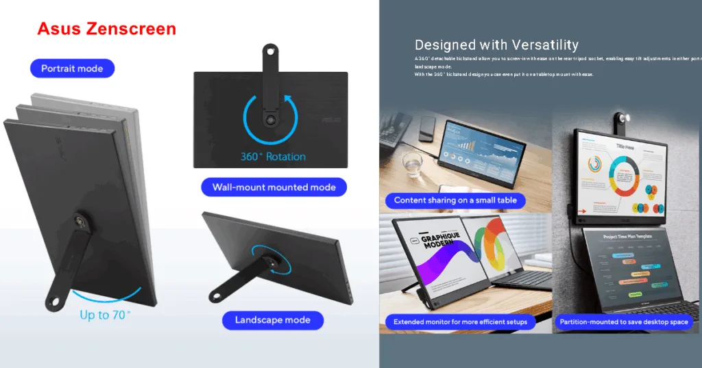 ASUS ZenScreen 각도 조절